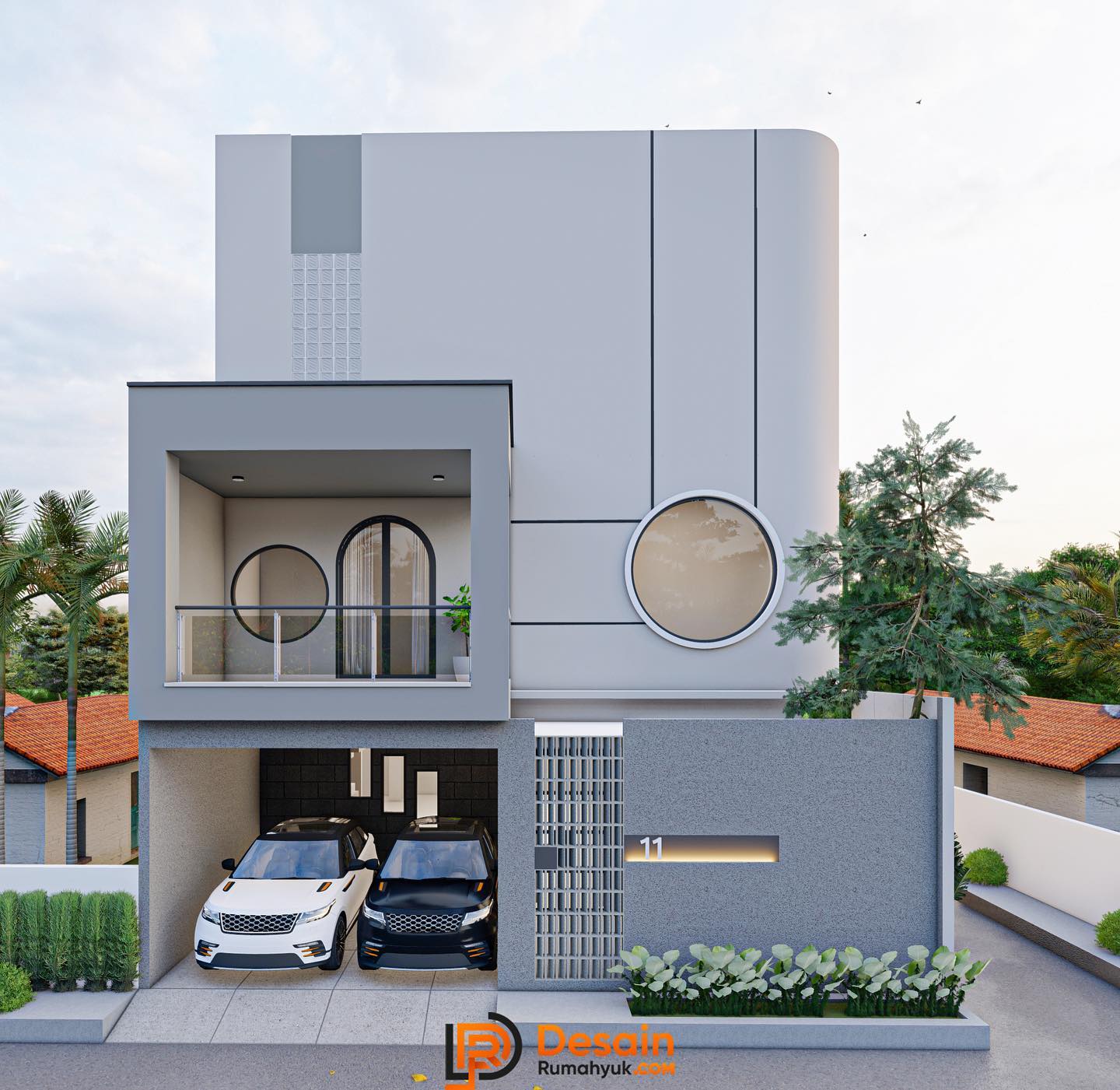 Desain Rumah Minimalis Modern 2 Lantai dengan Konsep Futuristik