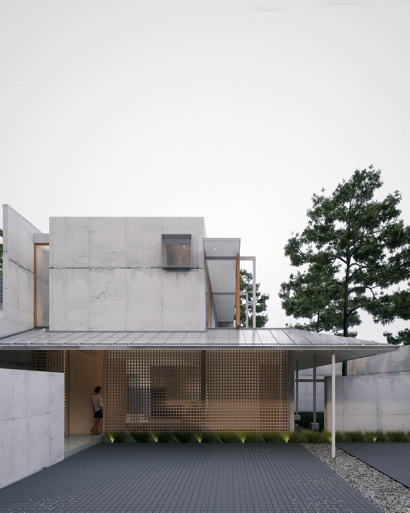 21. Rumah Minimalis 2 Lantai dengan Konsep Raw Material