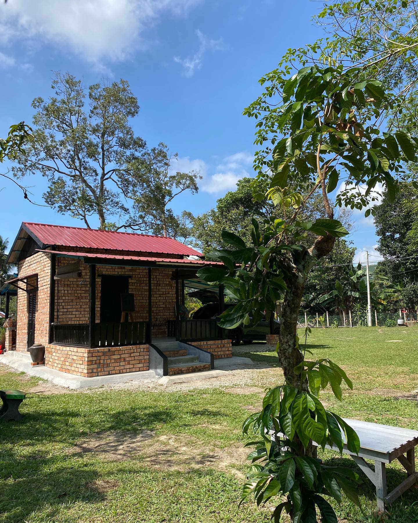 3. Foto Rumah Sederhana di Kampung dengan Halaman Kebun