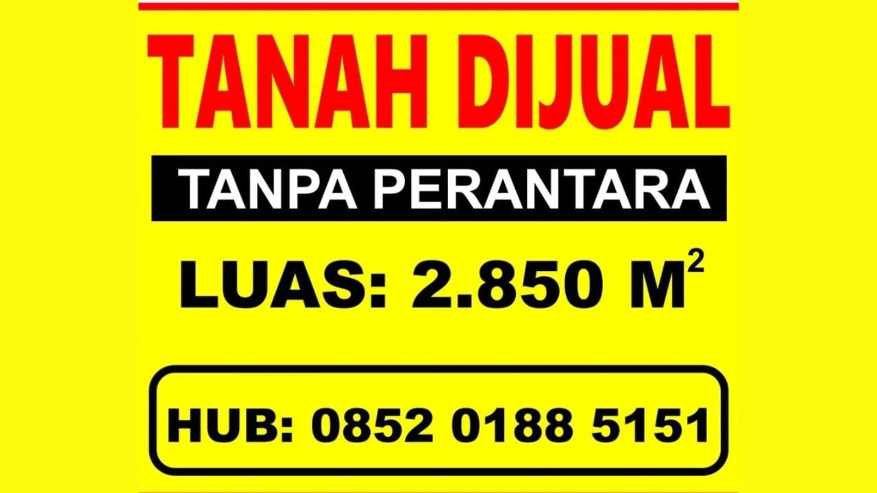 Contoh Iklan Jual Tanah dalam Bentuk Spanduk