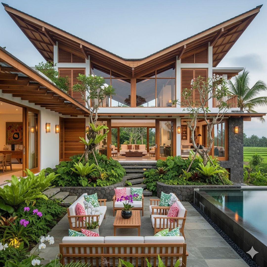 Model rumah dengan atap butterfly