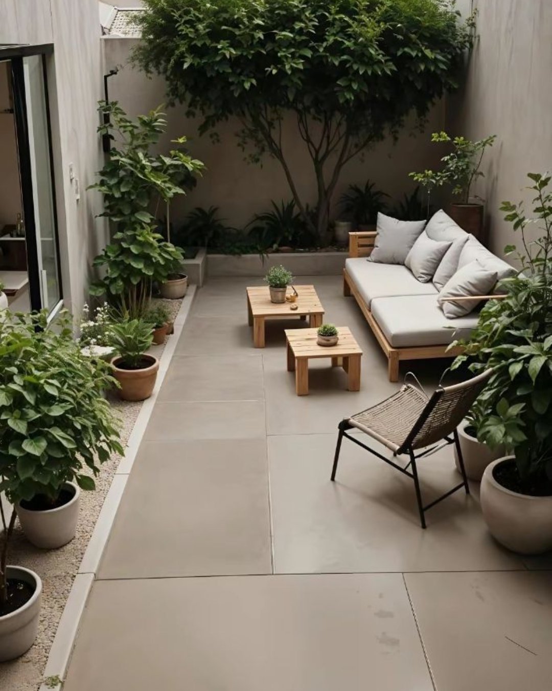 desain taman kering desain teras rumah ala cafe