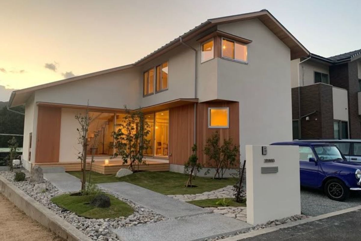 rumah minimalis dua muka depan samping