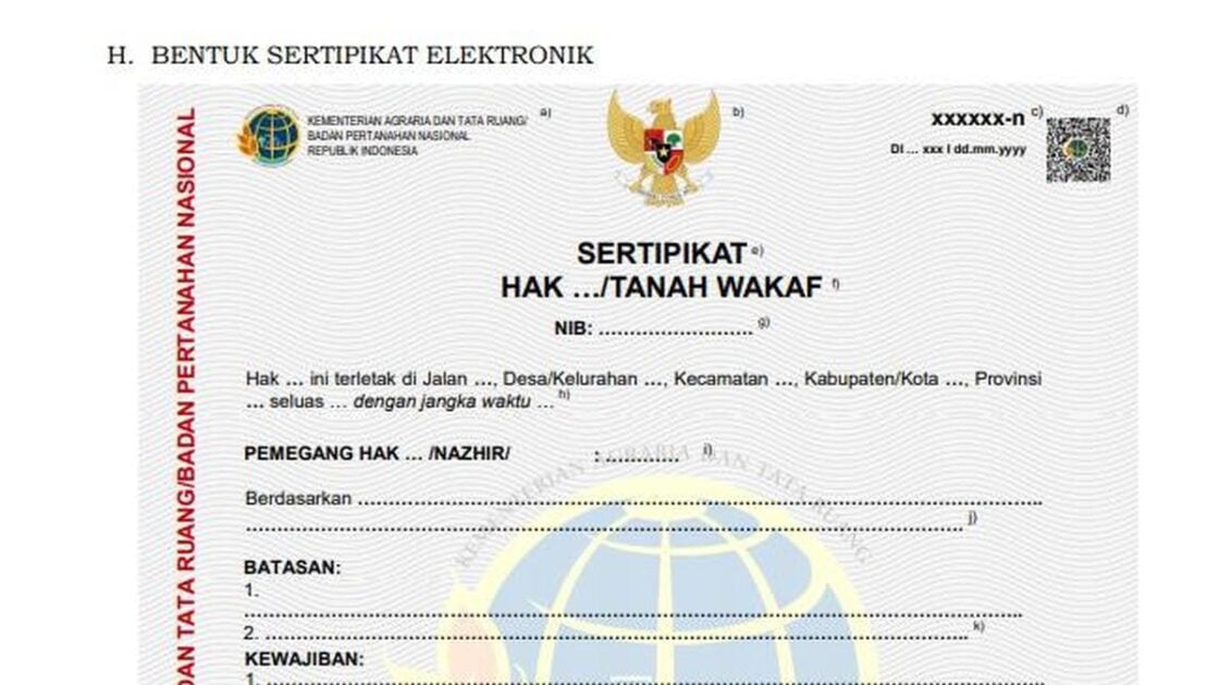 Ilustrasi Sertifikat Tanah Elektronik
