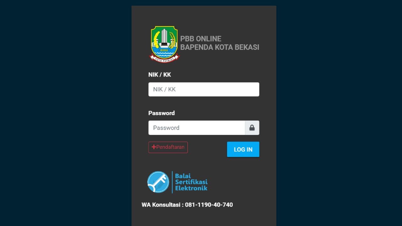 cetak sppt pbb online kota Bekasi cetak sppt pbb online kota Bekasi