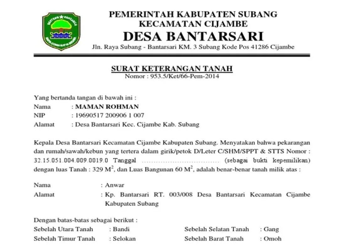 kekuatan hukum surat keterangan tanah dari kepala desa kekuatan hukum surat keterangan tanah dari kepala desa