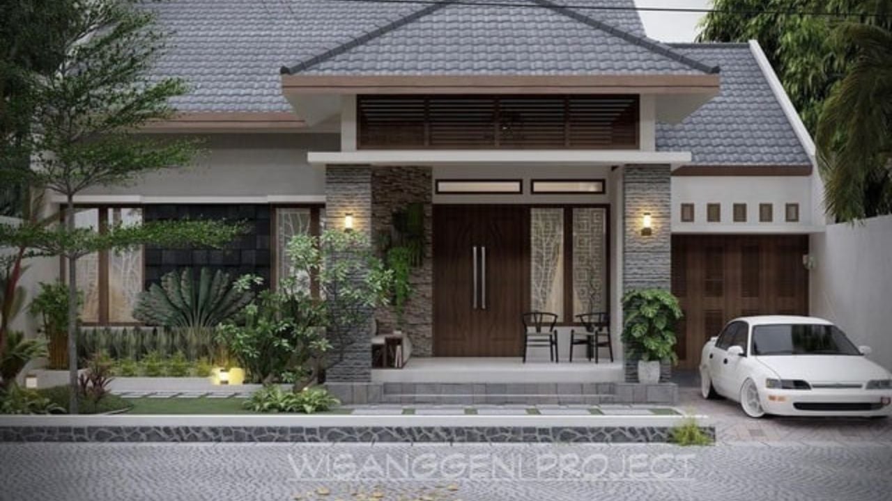 teras rumah aesthetic 1 lantai