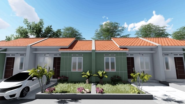 rumah di klaster modern