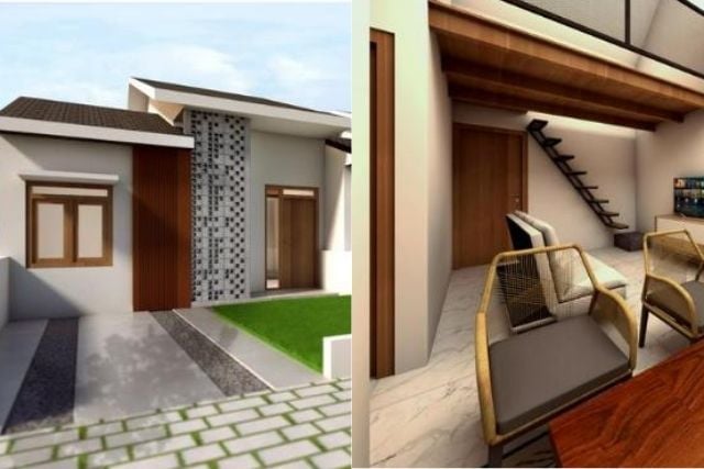 bentuk rumah semi industrial dengan biaya 100 juta
