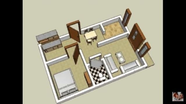 denah rumah 4x6