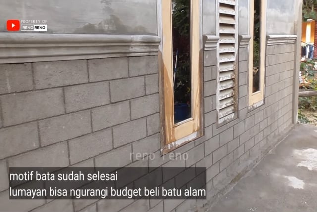 motif plesteran dinding depan rumah