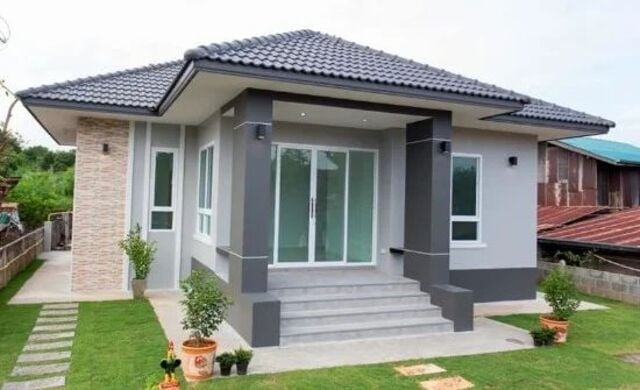 tiang warna abu-abu