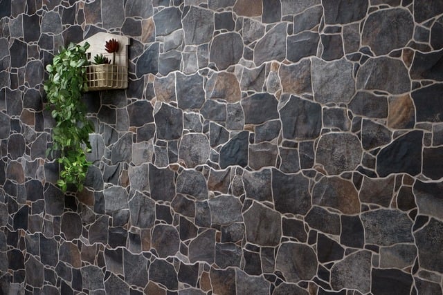 keramik motif batu alam untuk dinding depan