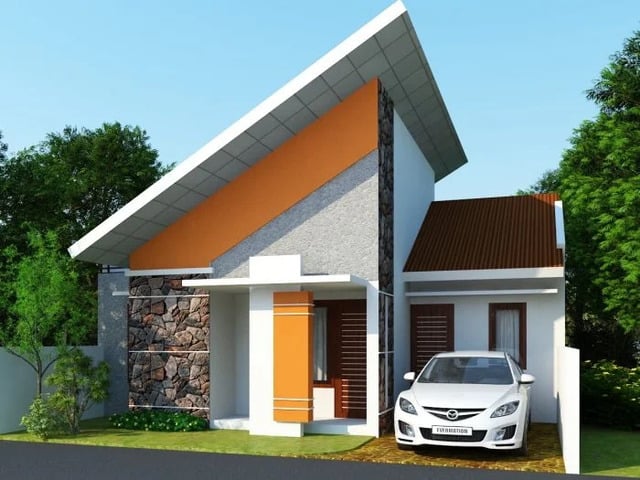 tiang warna oranye