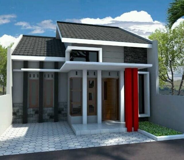 tiang warna merah