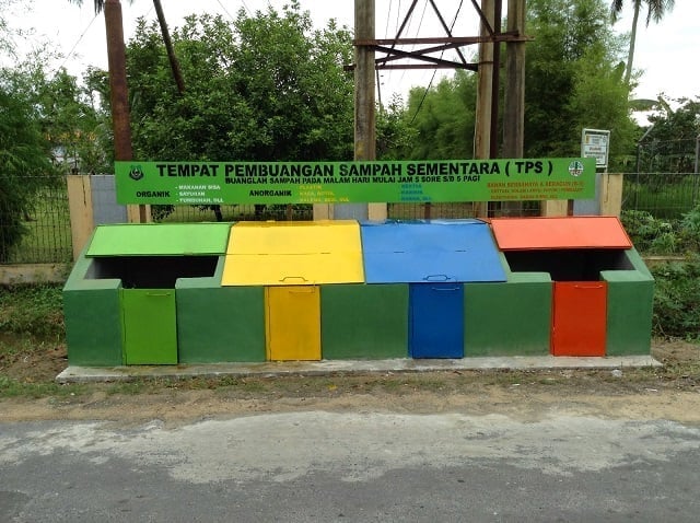 desain bak sampah beton