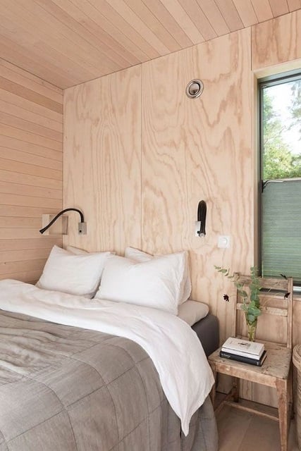 desain kamar tidur dari triplek hangat sederhana