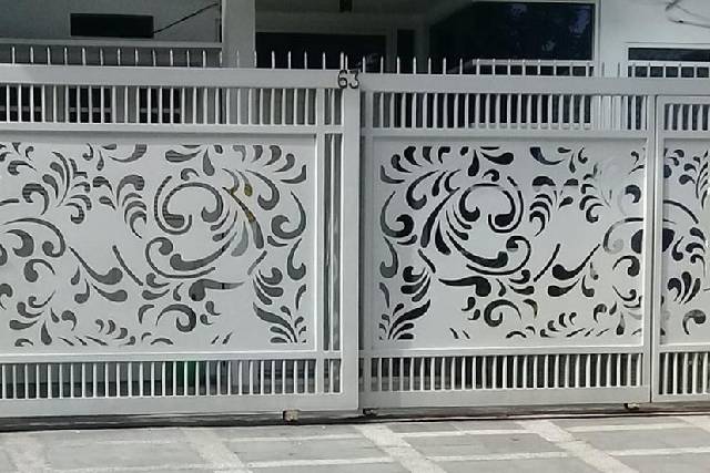 motif estetik pagar cutting laser