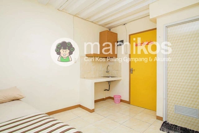 desain kamar kost 3x4 kamar mandi dalam dan dapur