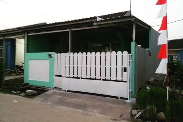 pagar grc motif kayu putih