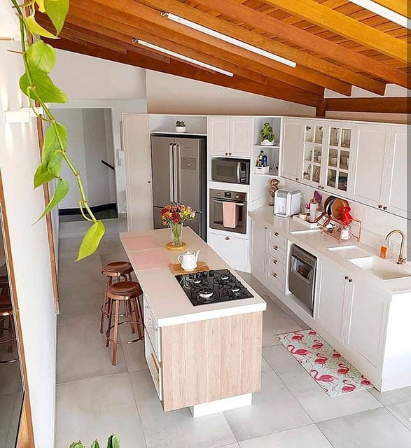 Desain Dapur minimalis warna putih modern