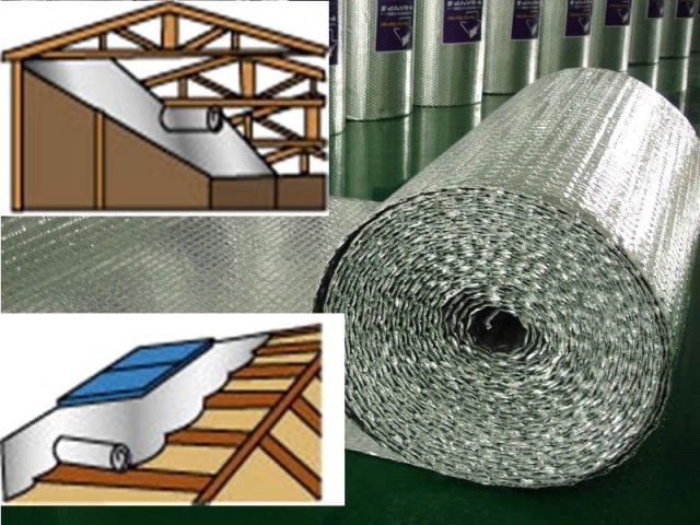 cara memasang peredam panas atap rumah bubble foil