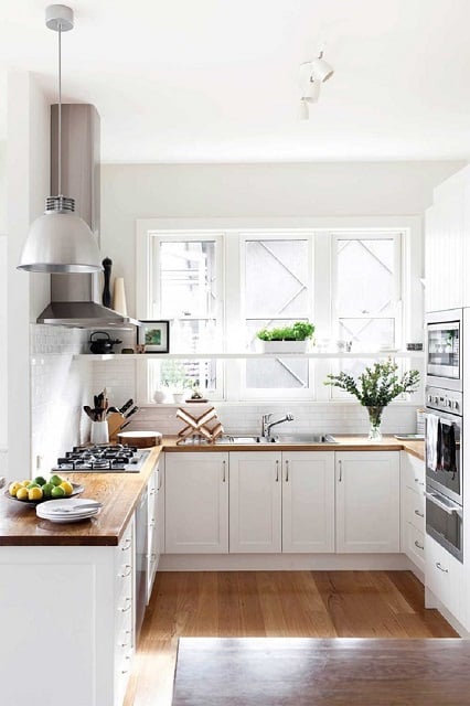 desain dapur minimalis warna putih terang