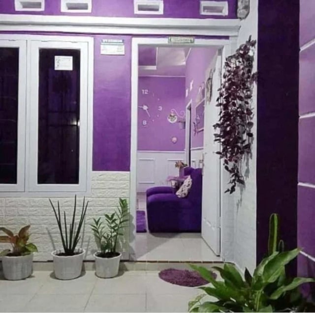 teras warna ungu