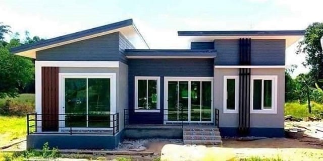 ide desain rumah leter l sederhana di desa
