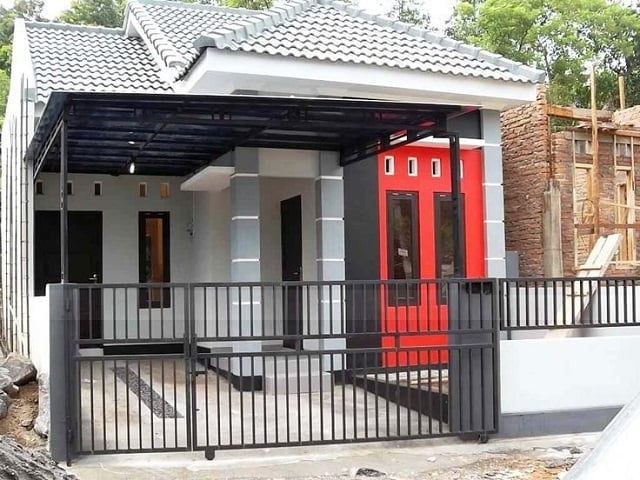 pintu menghadap samping