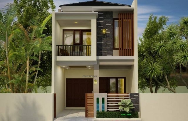 rumah modern dua lantai perumahan
