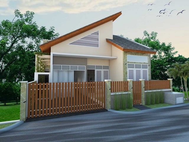 rumah 2 lantai sederhana di kampung nyaman
