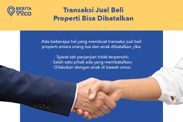 transaksi properti orang tua dan anak