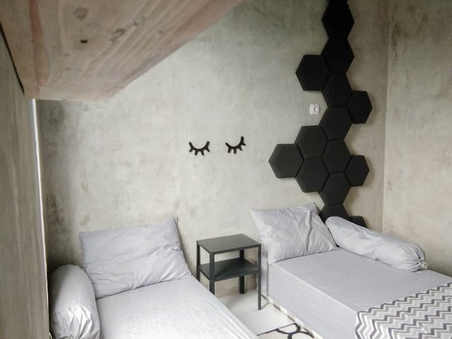 desain kamar tidur industrial sederhana