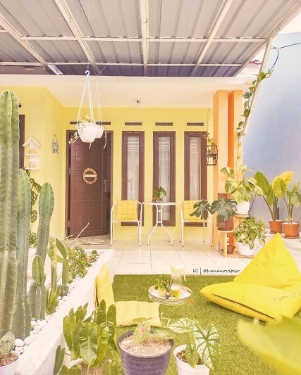 cat rumah warna kuning telur