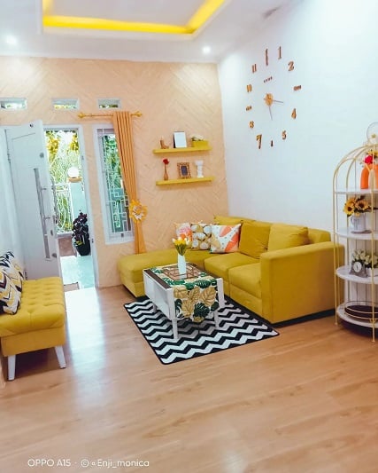 cat rumah warna kuning telur