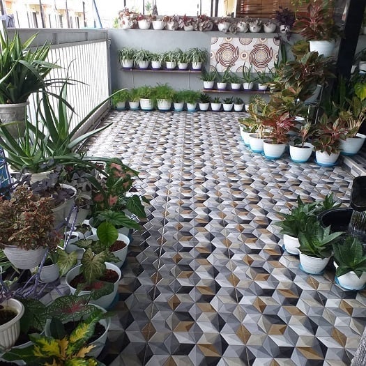 keramik teras rumah motif 3D