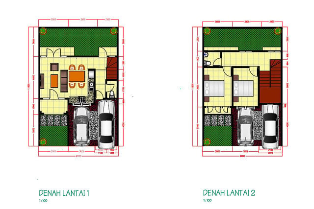 denah rumah tumbuh