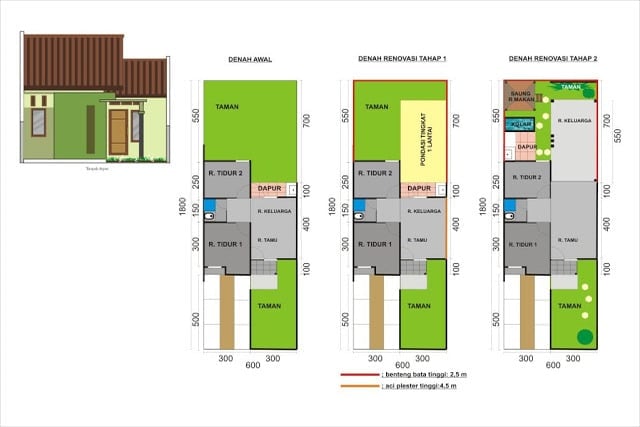 denah rumah tumbuh