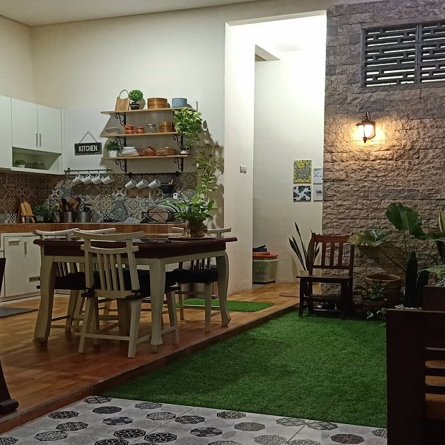 dapur dan taman minimalis