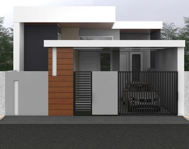 Rumah atap dak kontemporer
