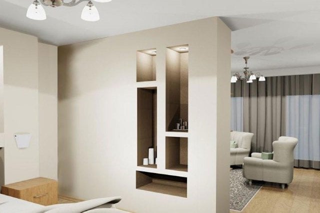 partisi gypsum mirip tembok