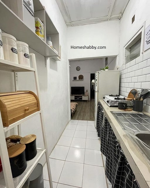 desain dapur rumah type 27 60 lorong