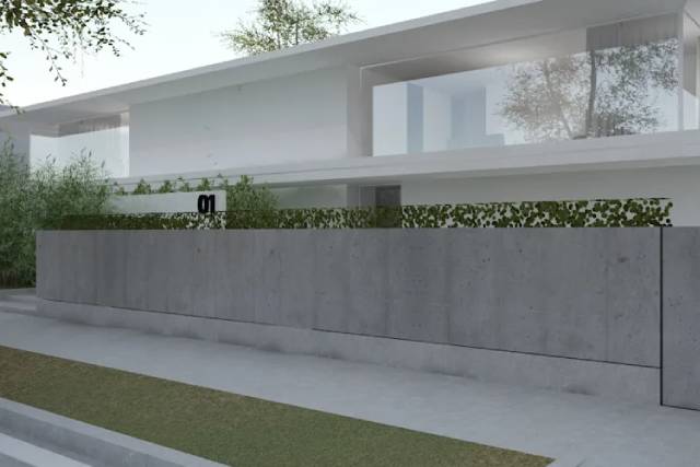 pagar beton minimalis