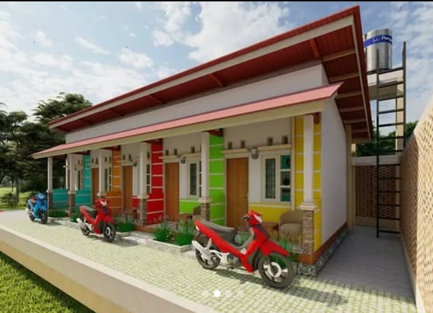 5. Warna Cat Kos-kosan Putih dan Hijau
