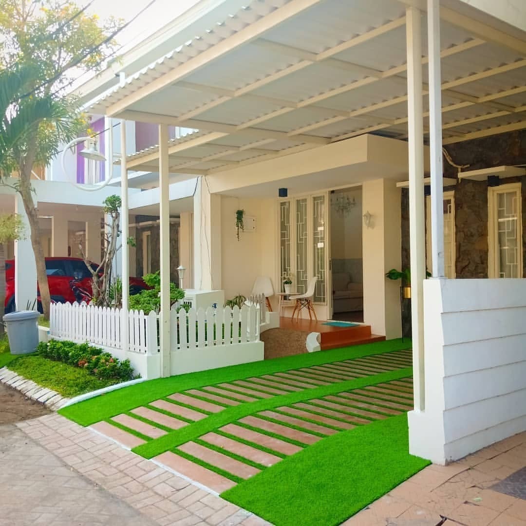 desain lantai carport minimalis dengan rumput desain lantai carport minimalis dengan rumput
