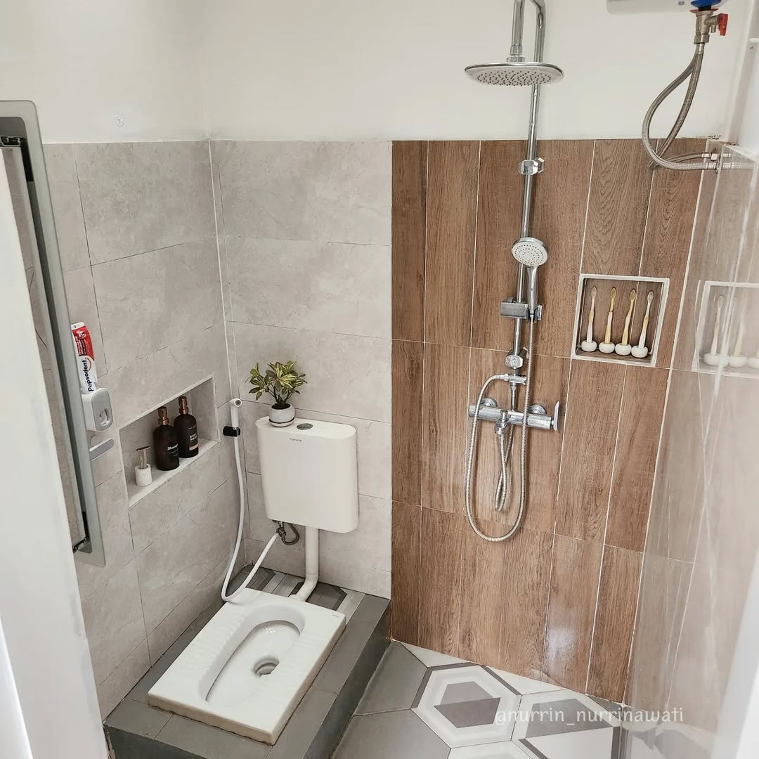 minimalis modern desain kamar mandi minimalis kloset jongkok shower