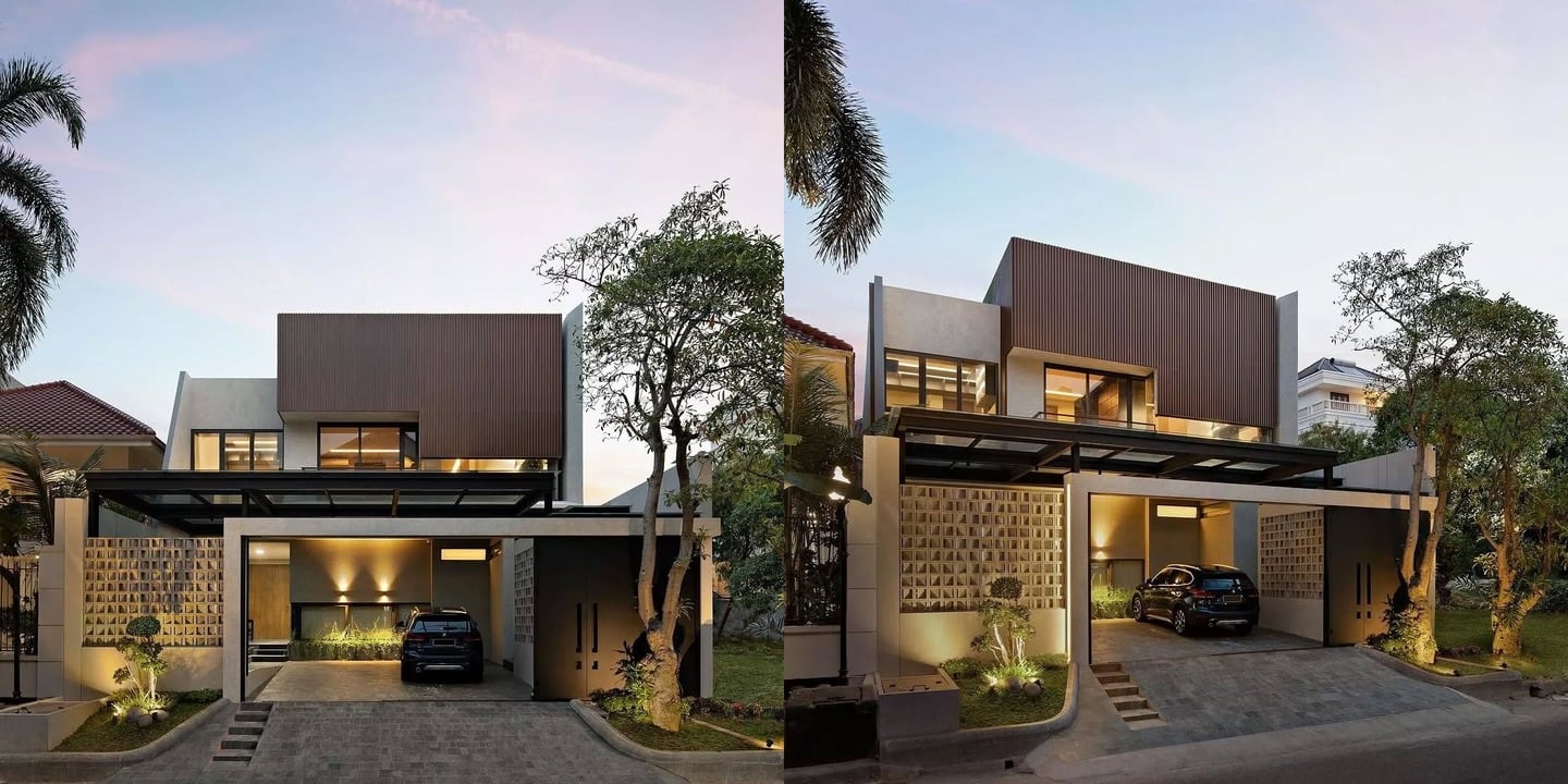 tampak depan rumah minimalis modern