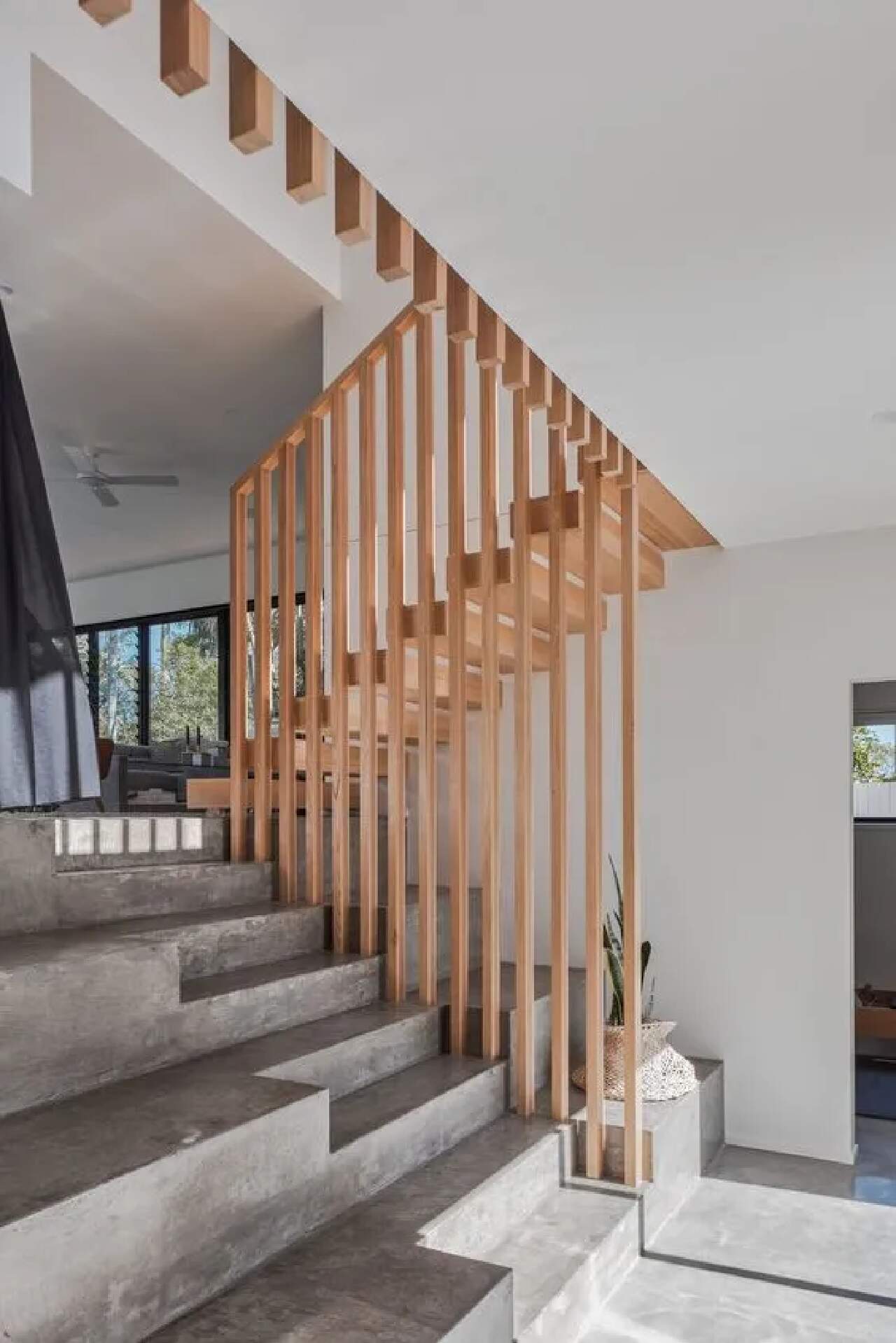 Railing Tangga Full Kayu