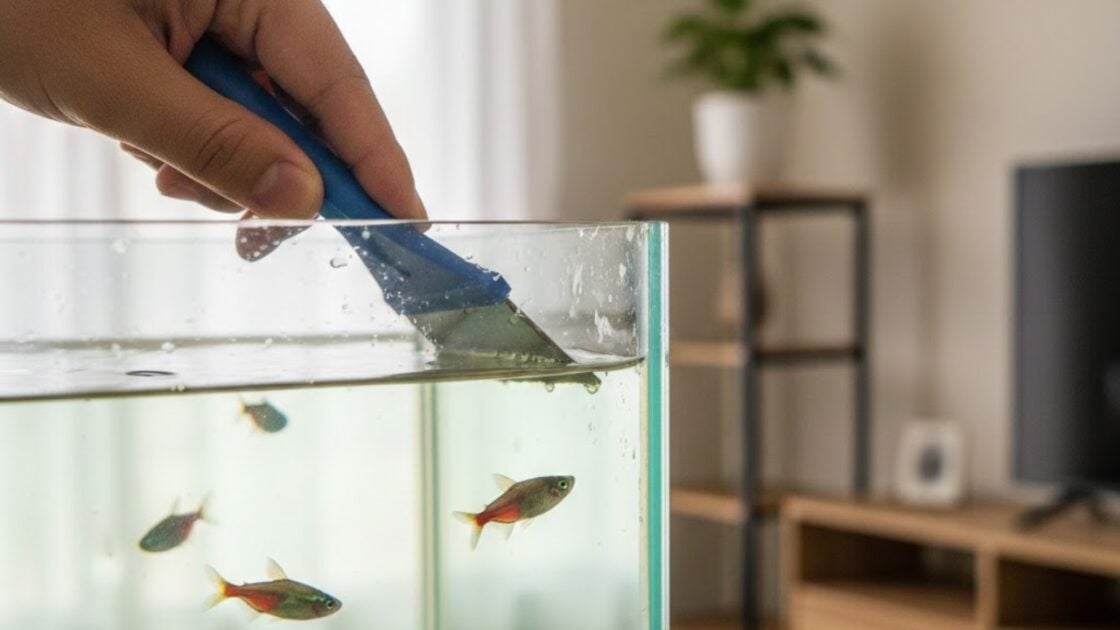 Cara Membersihkan Kaca Aquarium Buram, Berkerak, dan Berlumut Cara Membersihkan Kaca Aquarium Buram, Berkerak, dan Berlumut